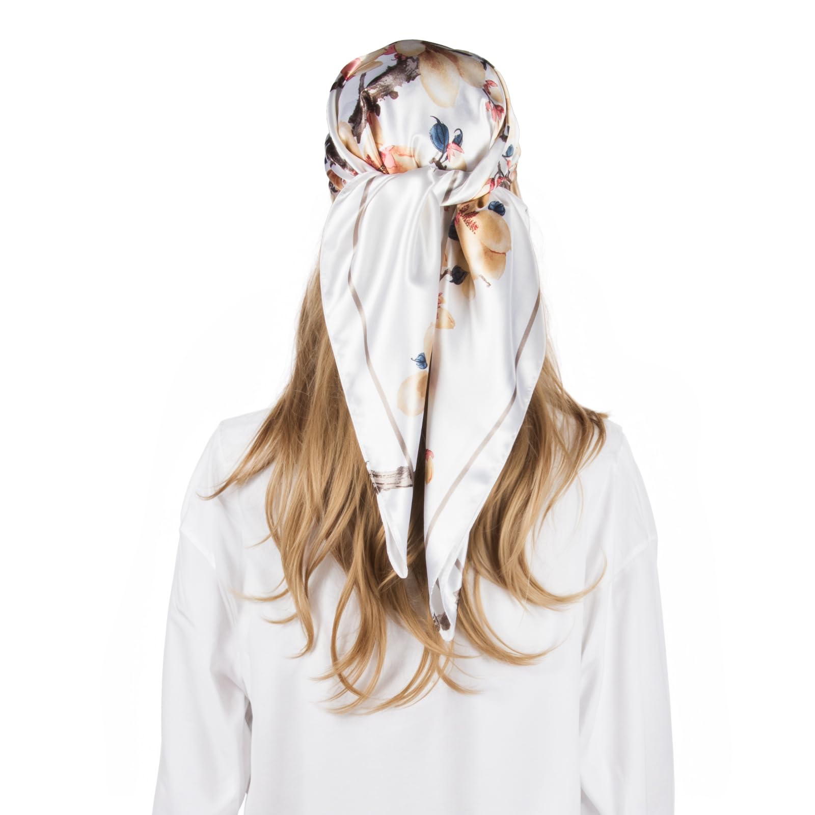 RUI VTRON Women Head Scarf Like Silk Scarf Hair Scarf for sleeping Hair Wrapping 35 Inches Square Scarves